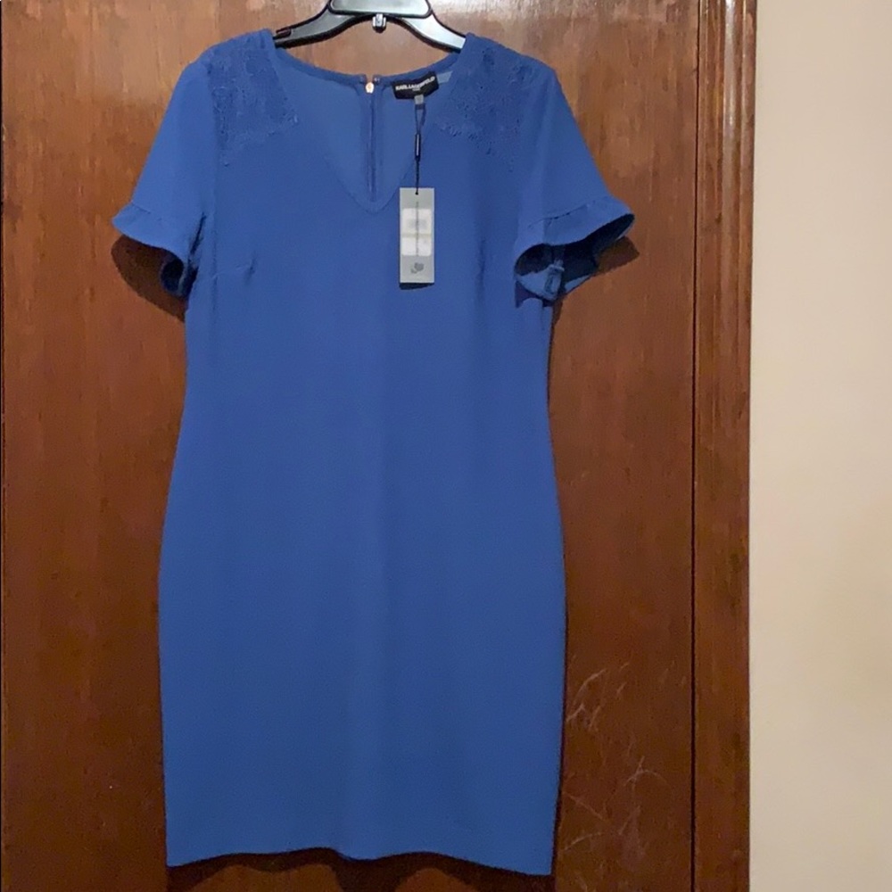 Karl Lagerfeld blue dress NWT size 14